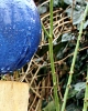 Gartenstele >Blau<_Installation Keramik-Holz-Metall_ 20 x 150 cm_125,-