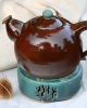 Teekanne, Braun-Türkis_14 x 26 cm, 1,7 l_78,- / Stoevchen_ 32,-